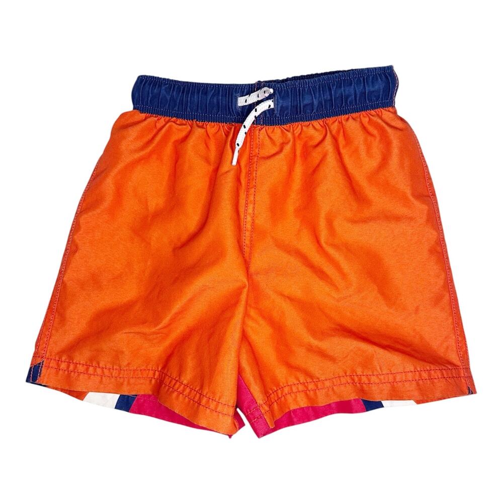 Mini Boden Tiger Graphic Swim Trunks Size 3-4Y